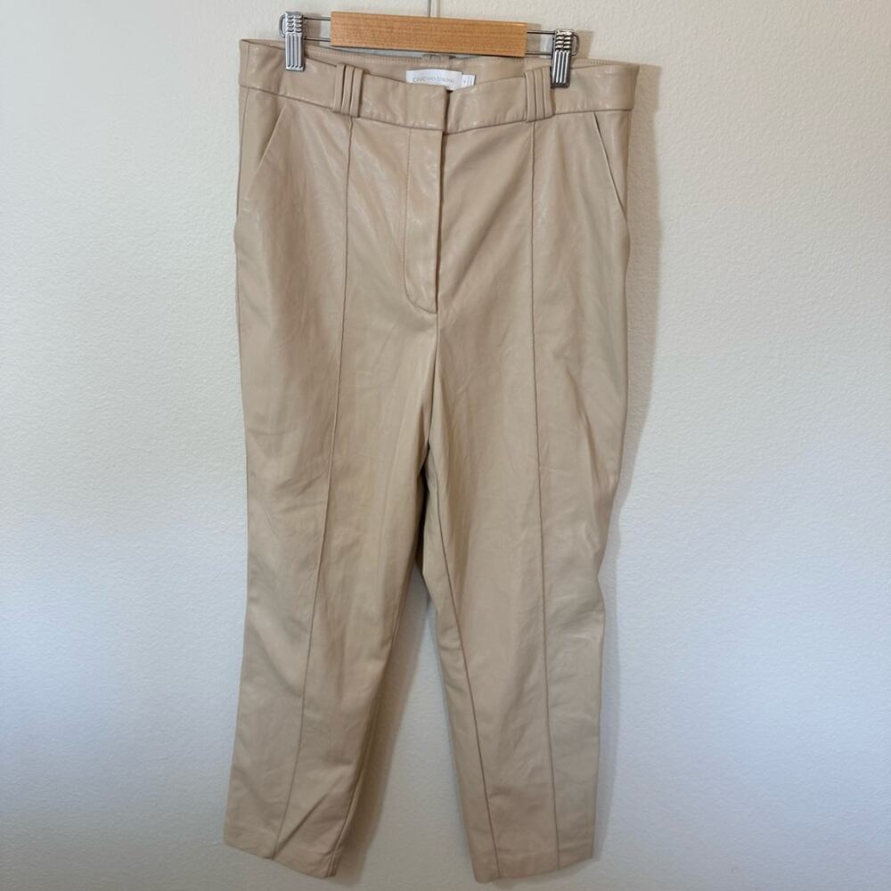 JONATHAN SIMKHAI Faux Leather Tapered Pants